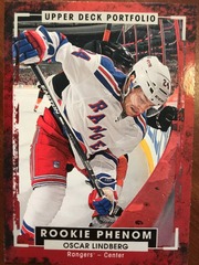 2015-16 Upper Deck Portfolio Rookie Phenom #220 Oscar Lindberg Rangers